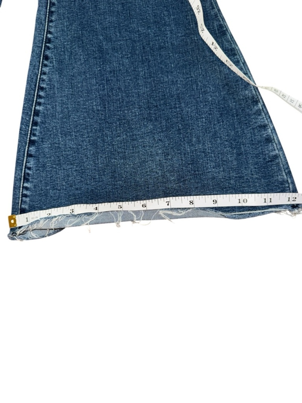 Chelsea & Violet Girls Flare Jeans Raw Hem Denim Size L 12/14 - Picture 7 of 10
